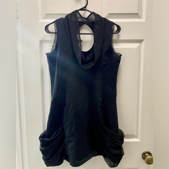 Carbon Knit Cybergoth Tunic Dress by Plastik Wrap in Black - Picture 5 of 7